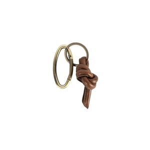 BEA MOMBAERS Modern Metal Key Hanger Clip Hook Women COGNAC Keyrings